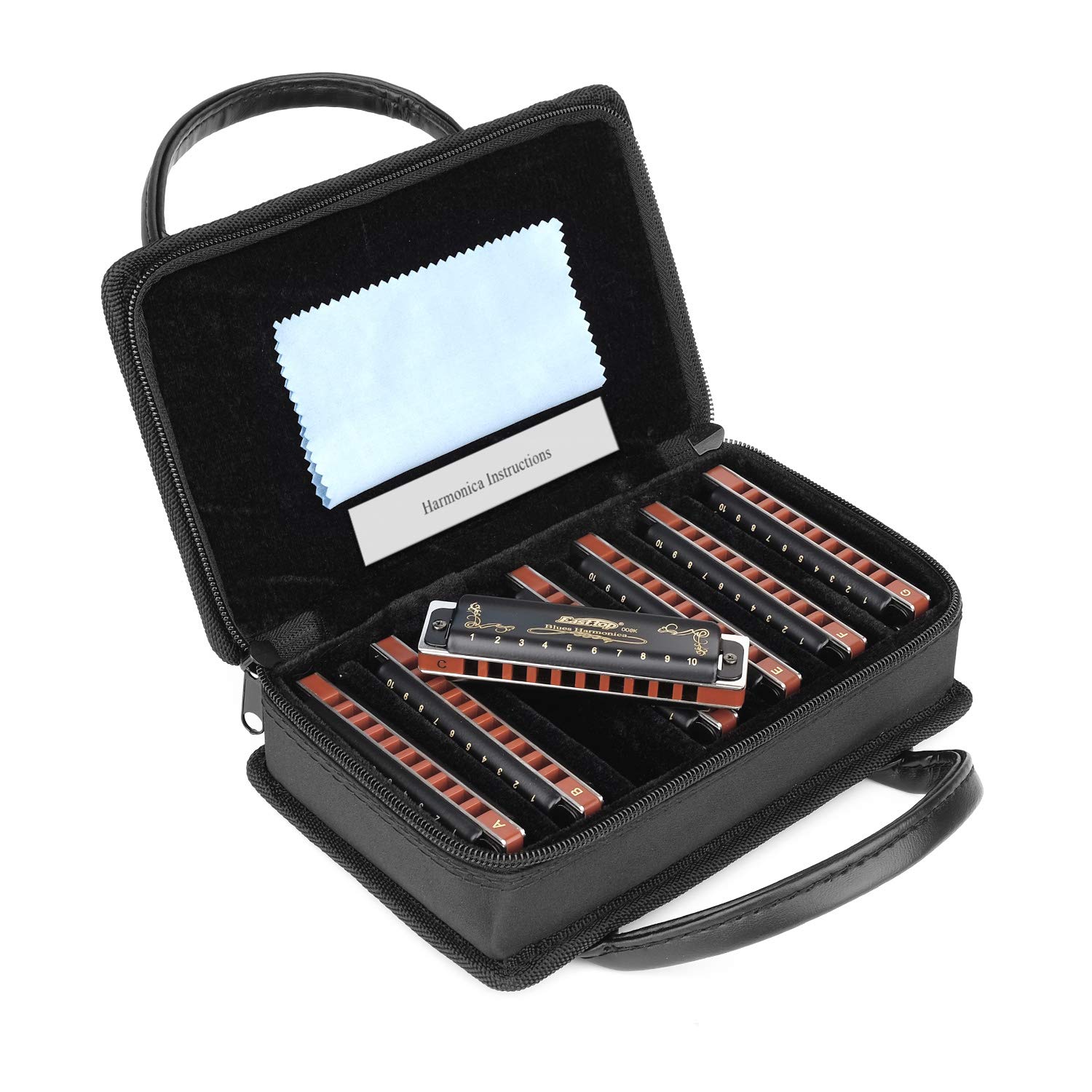 Amazon | Harmonica Set Harmonica 7 Keys 10 Hole 20 Tone
